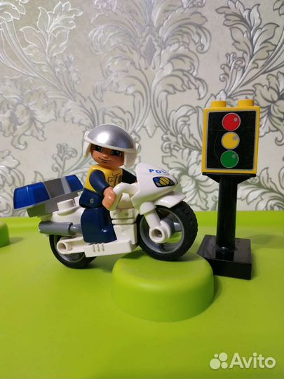 Lego duplo, почта, мусоровоз, фронтальный погрузчк