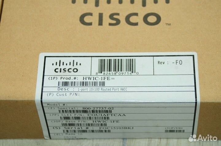 Модуль Cisco hwic-1FE HE Китай/9шт/Новый