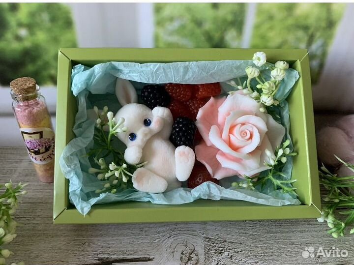 Подарочный набор мыла ручной работы Зайка