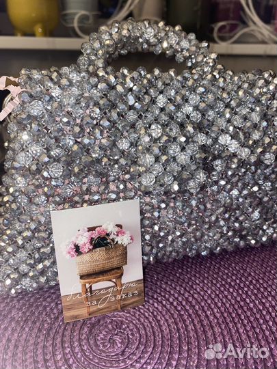 Сумка из хрустальных бусин