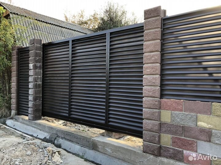 Откатные ворота из Ламели