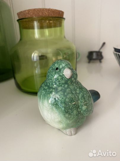 Фигурка птичка керамика