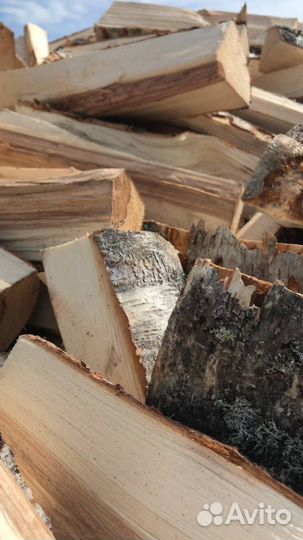 Смесь колотых дров (береза, осина)