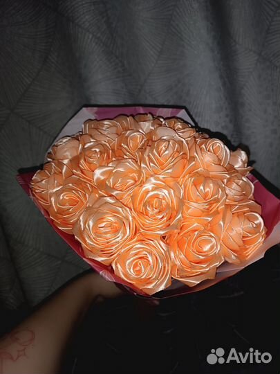 Букет роз из лент