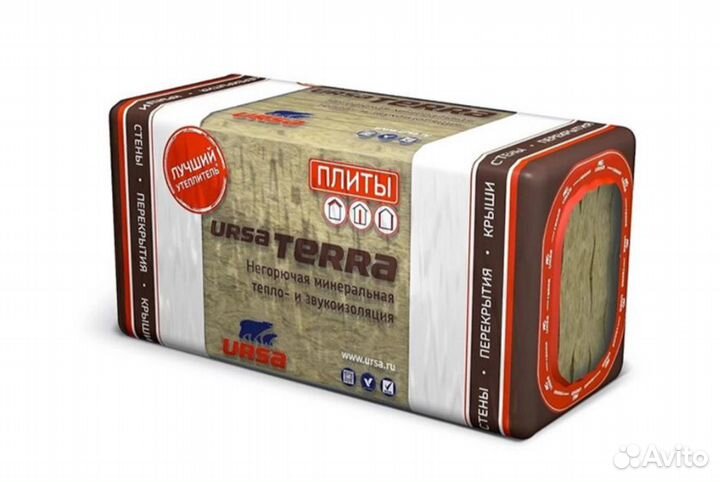 Утеплитель ursa Terra 50х610х1250 мм 7,63 кв.м