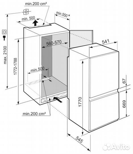 Встраиваемый холодильник Liebherr icnsf5103