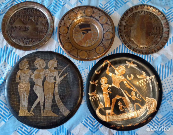 Медная тарелка Египет 60е