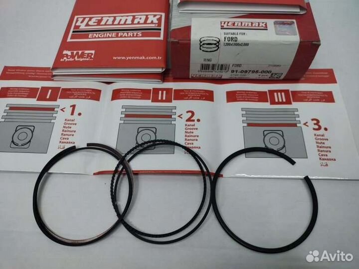 Кольца поршневые STD Ford Focus Fiesta C-Max 1.6i