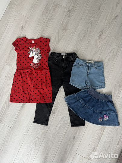 Вещи для девочки джинсы шорты комплектом/пакетом