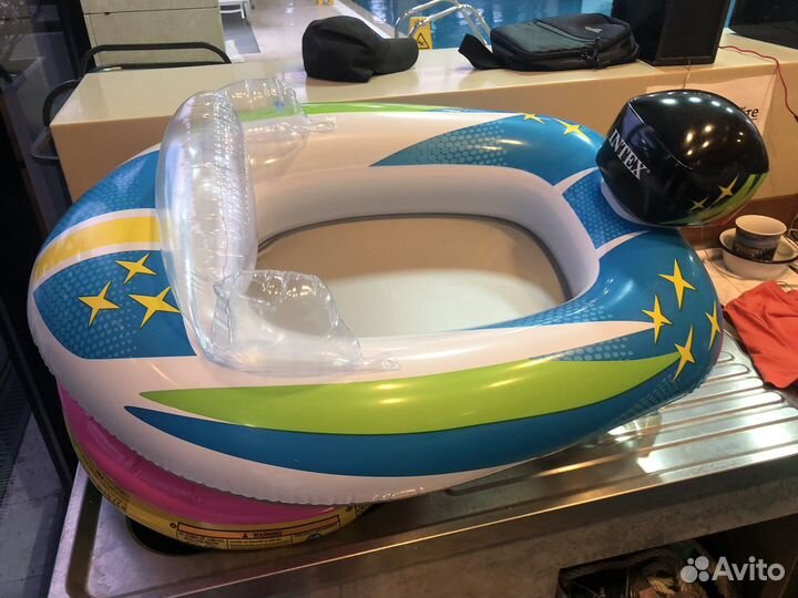 Надувной круг крокодил, лодка детские