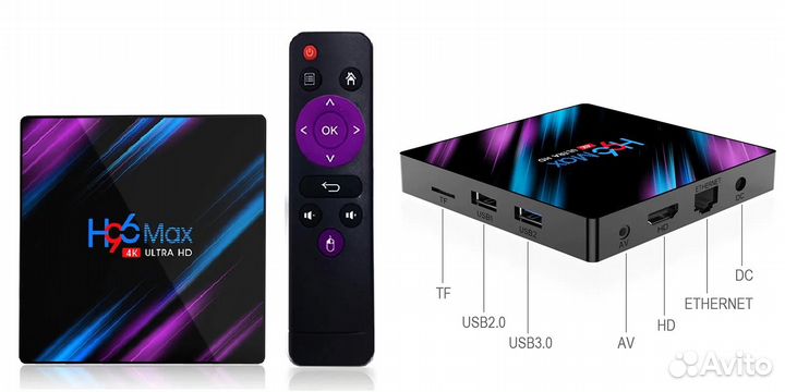 SMART tv приставка 4/64 Android 13 4K H96max
