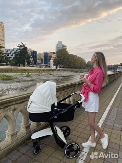 Коляска luxmom эко-кожа