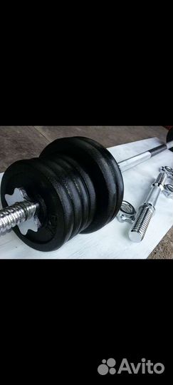 Штанга с гантелями