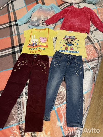 Детские вещи пакетом для девочек 104 110