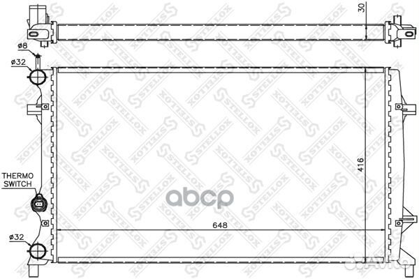 Радиатор Jetta 2.0FSi 05 МКПП 1025448SX 102544