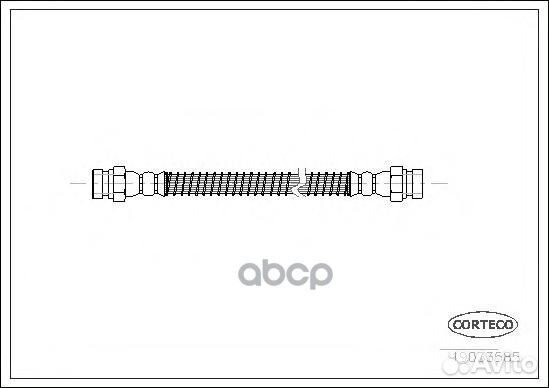 Шланг тормозной зад 19033585 Corteco