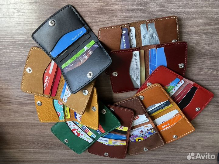 Картхолдер из натуральной кожи ручная работа