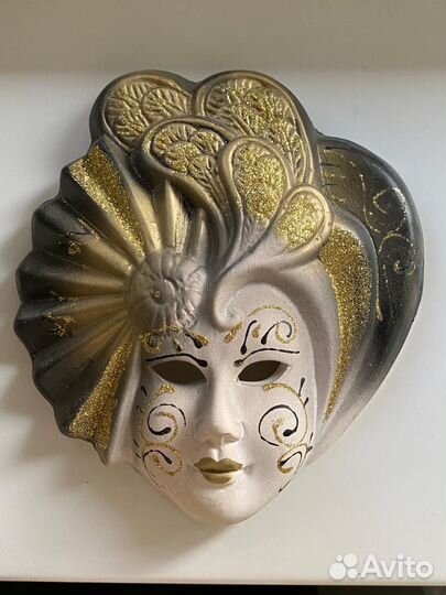 Венецианская маска керамическая оригинал из Италии