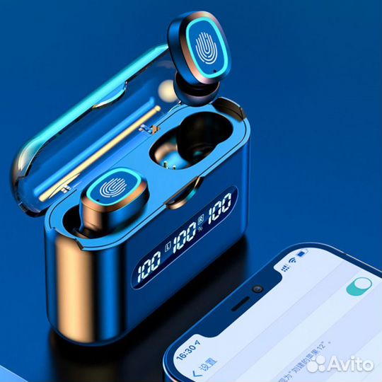 Беспроводные наушники С6 с зарядным кейсом