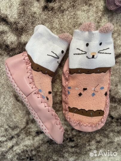 Пинетки для девочки, теплые пинетки на осень-зиму