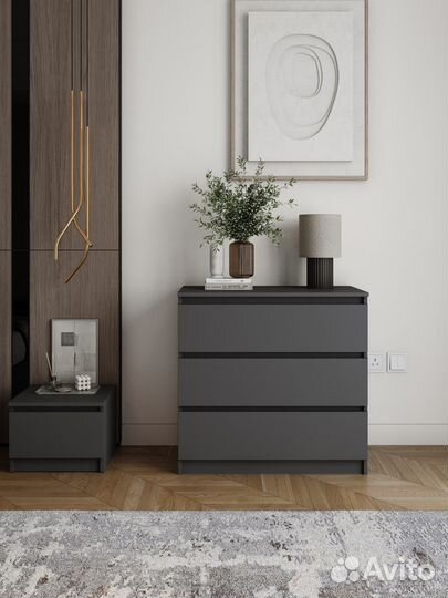 Комод с ящиками мори мк 800.1, Графит