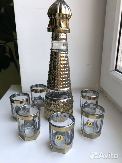 Графин с 6 рюмками завод« Гусь Хрустальный»