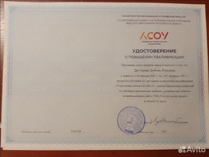 Репетитор по русскому языку и литературе