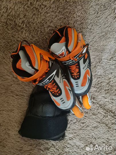 Роликовые коньки детские раздвижные размер 29-33