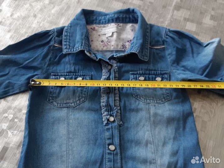 Джинсовая рубашка для девочки