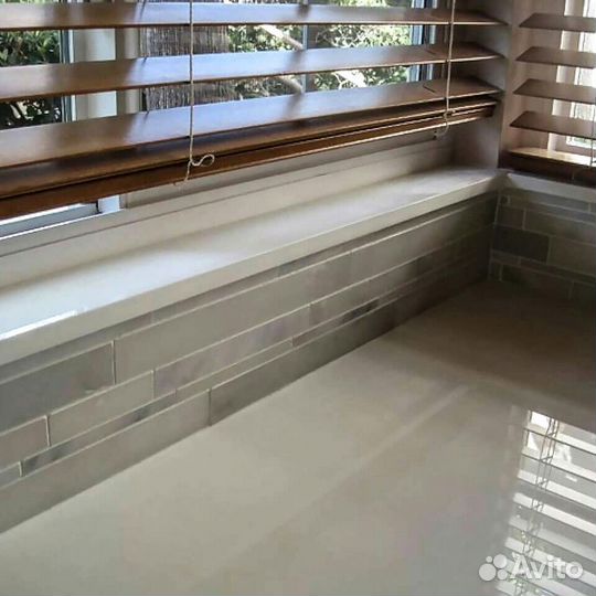 Подоконник из камня кварцевый агломерат