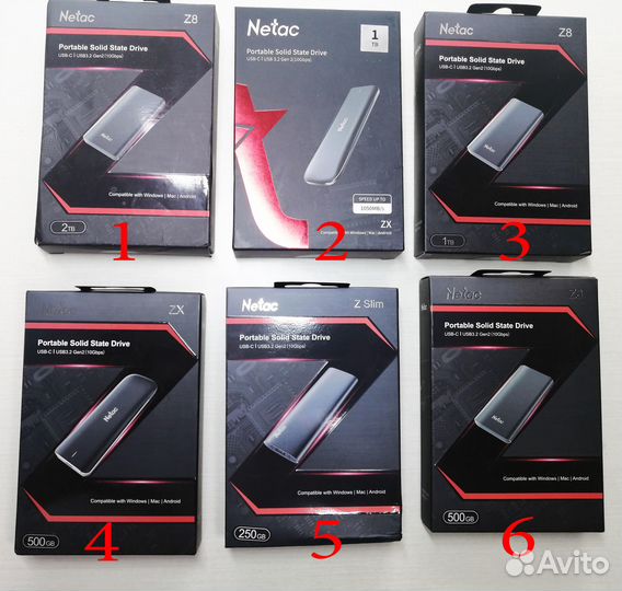 Внешние SSD Netac Z8 ZX Z slim T7