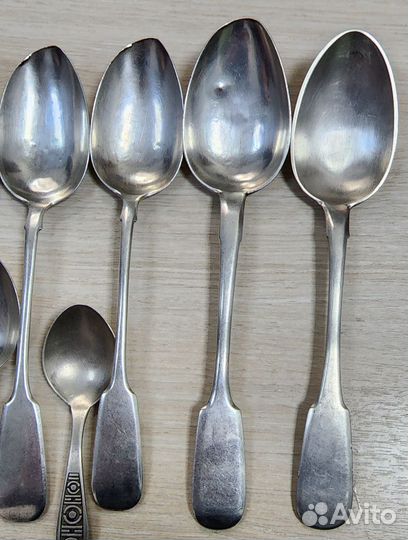Серебряные ложки 84 пробы 19 век
