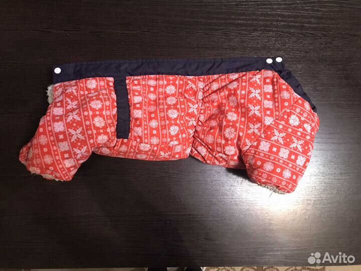 Комбинезон для таксы зимний с мехом