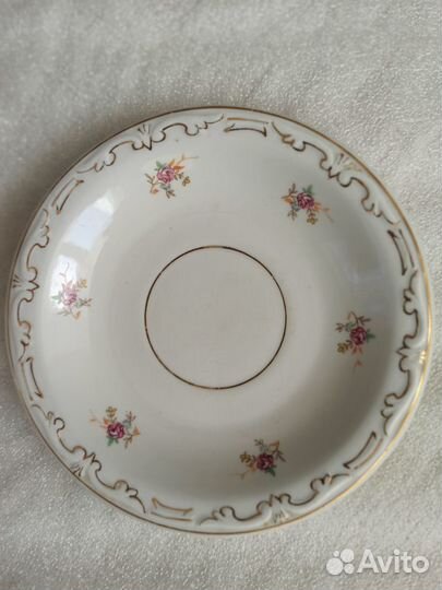 Чайные блюдца, клеймо Дулево, 1955 г