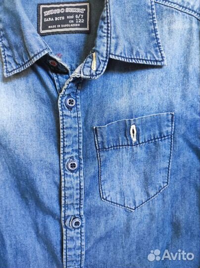 Джинсовая рубашка zara мальчику
