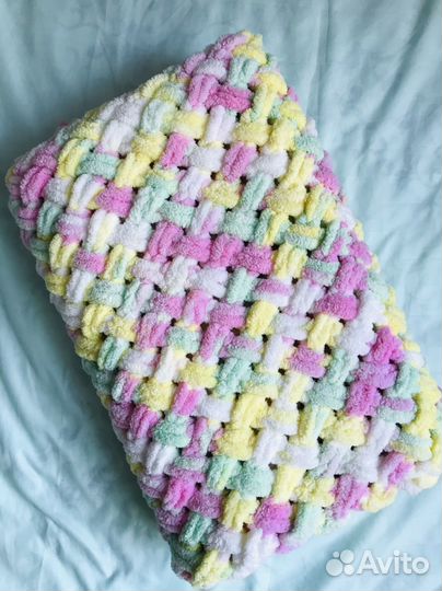 Плед из ализе пуффи