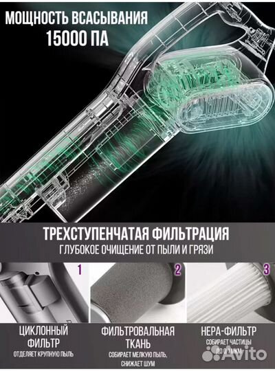 Вертикальный пылесос новый