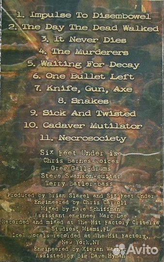Six Feet Under – True Carnage кассета Fono