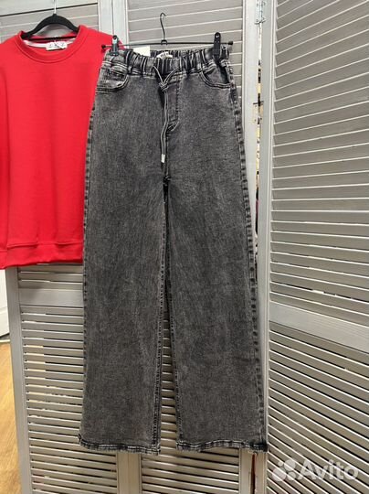 Джинсы трубы 46,48,50,52,54