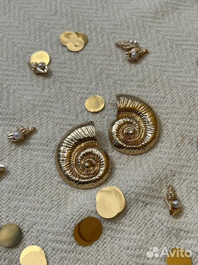 Серьги ракушки