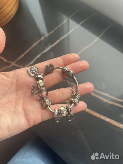 Браслет и шармы Пандора 15 размер