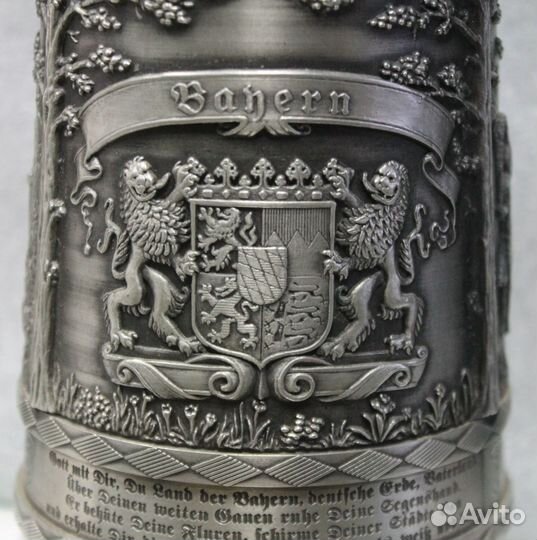Кружка пивная оловянная Бавария Пиво Свадьба