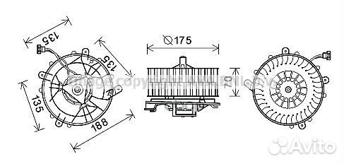 Электродвигатель, вентиляция салона MS8661 Ava