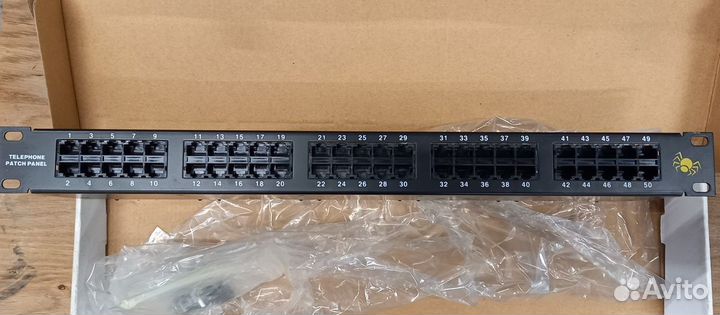 Коммутационная патч-панель телефонная 19 1U 50