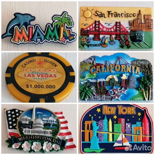 Магниты на холодильник. США