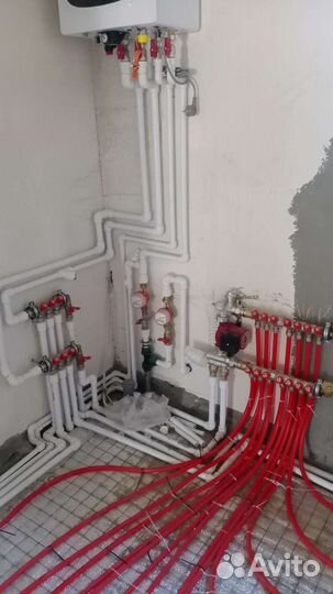 Укладка тёплых полов, отопление, сантех. работы