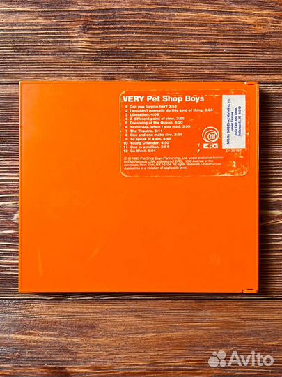 CD Pet Shop Boys - Very (US, Orange Jewel Case)
