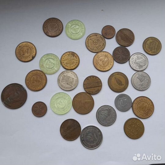Жетоны разные телефон метро