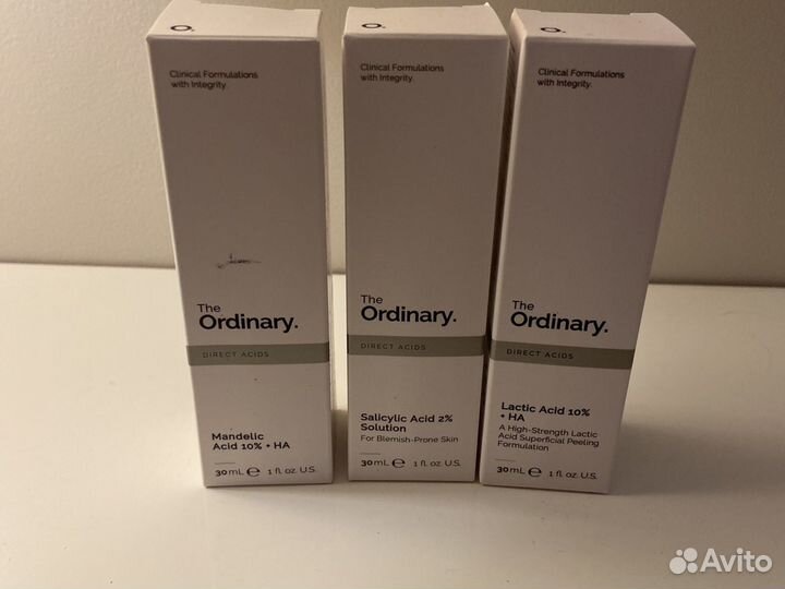 Набор из 3-ёх пилингов - сывороток The Ordinary