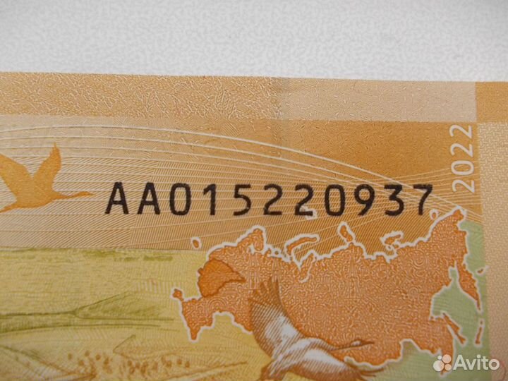 Банкнота 100 рублей ржев (аа 015220937)